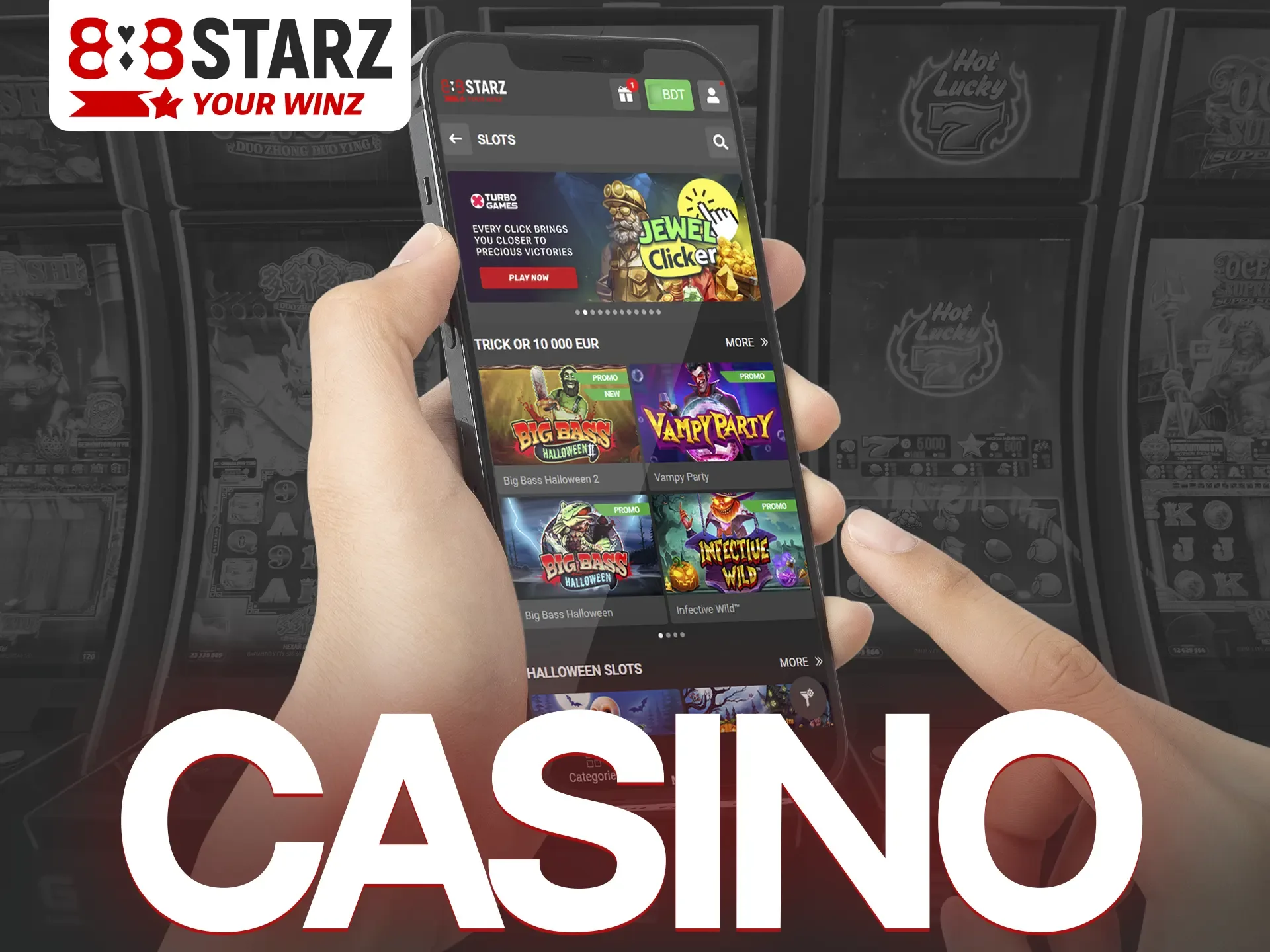 The 888Starz app offers users an extensive range of casino games.