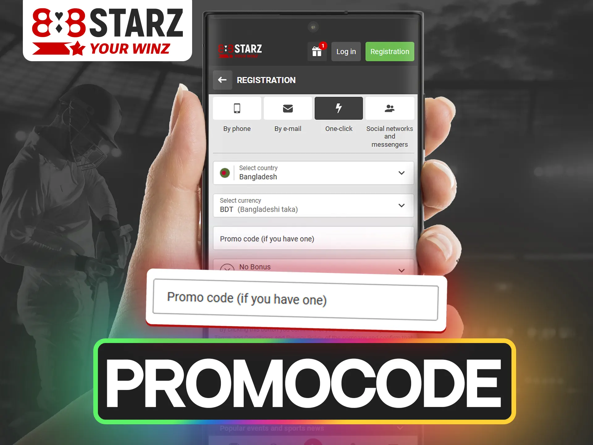 Use a promo code to receive additional bonuses at 888Starz.