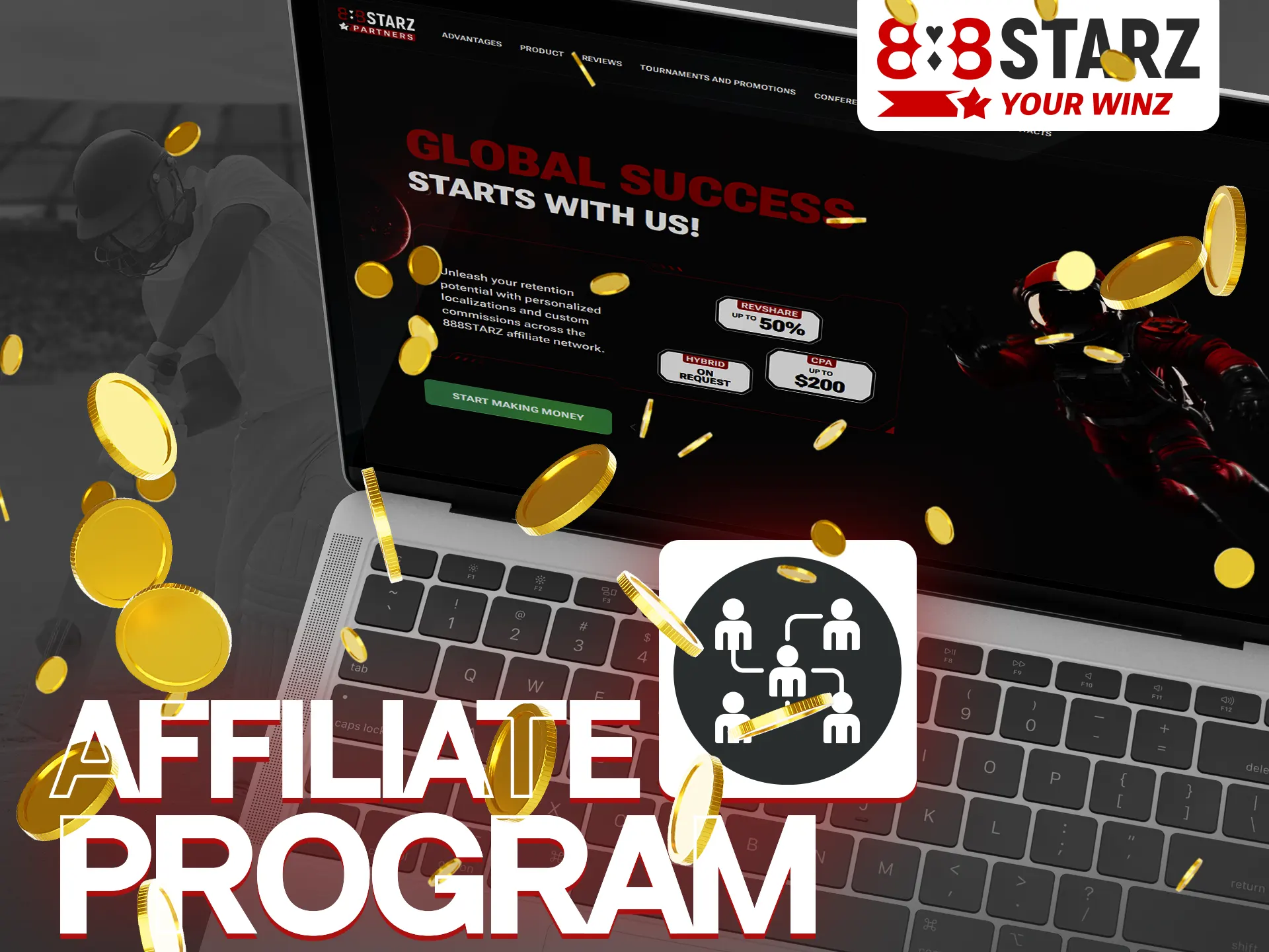 The 888Starz affiliate program has a lot of different advantages.