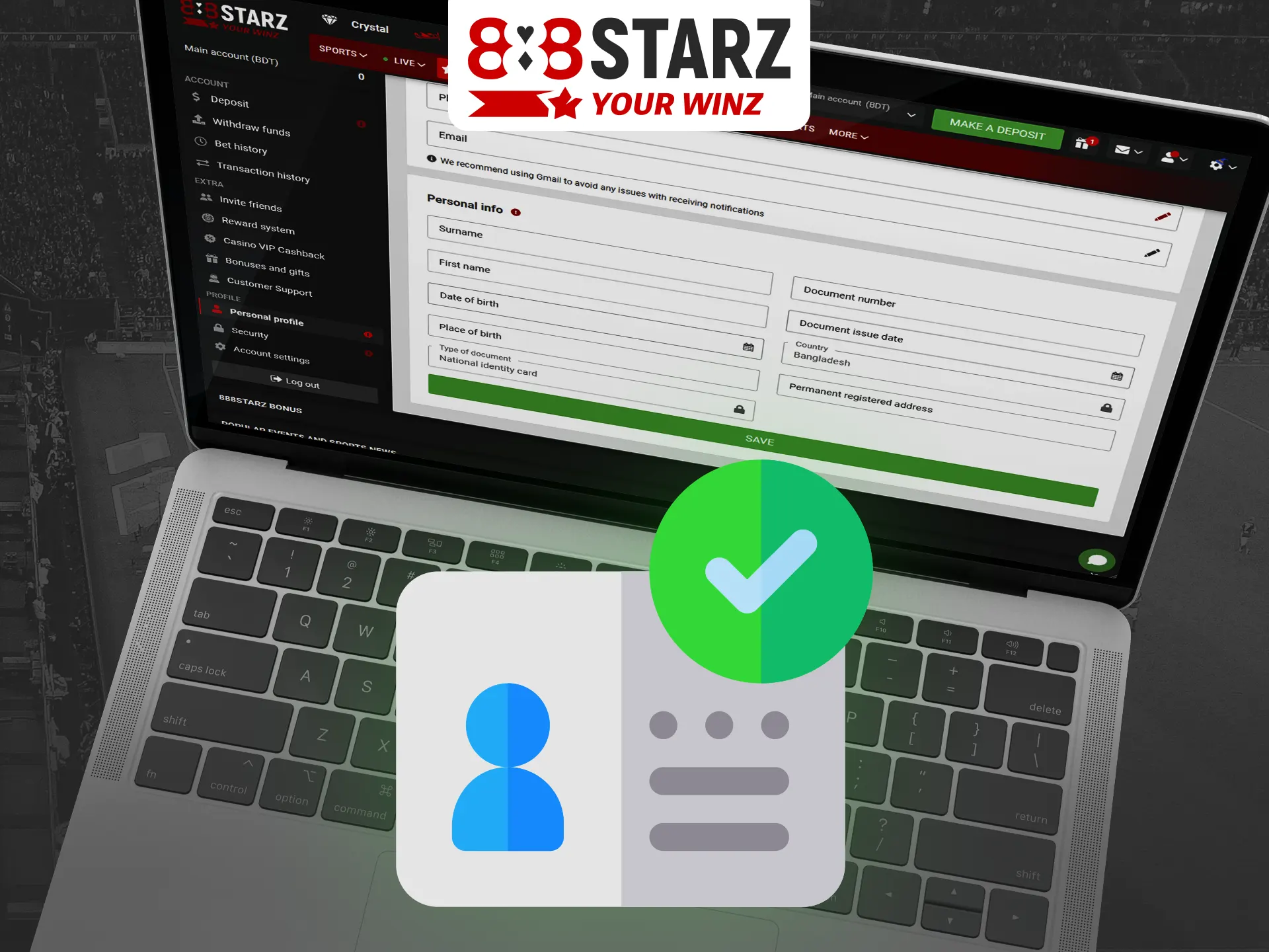 How to verify your account at 888Starz platform.