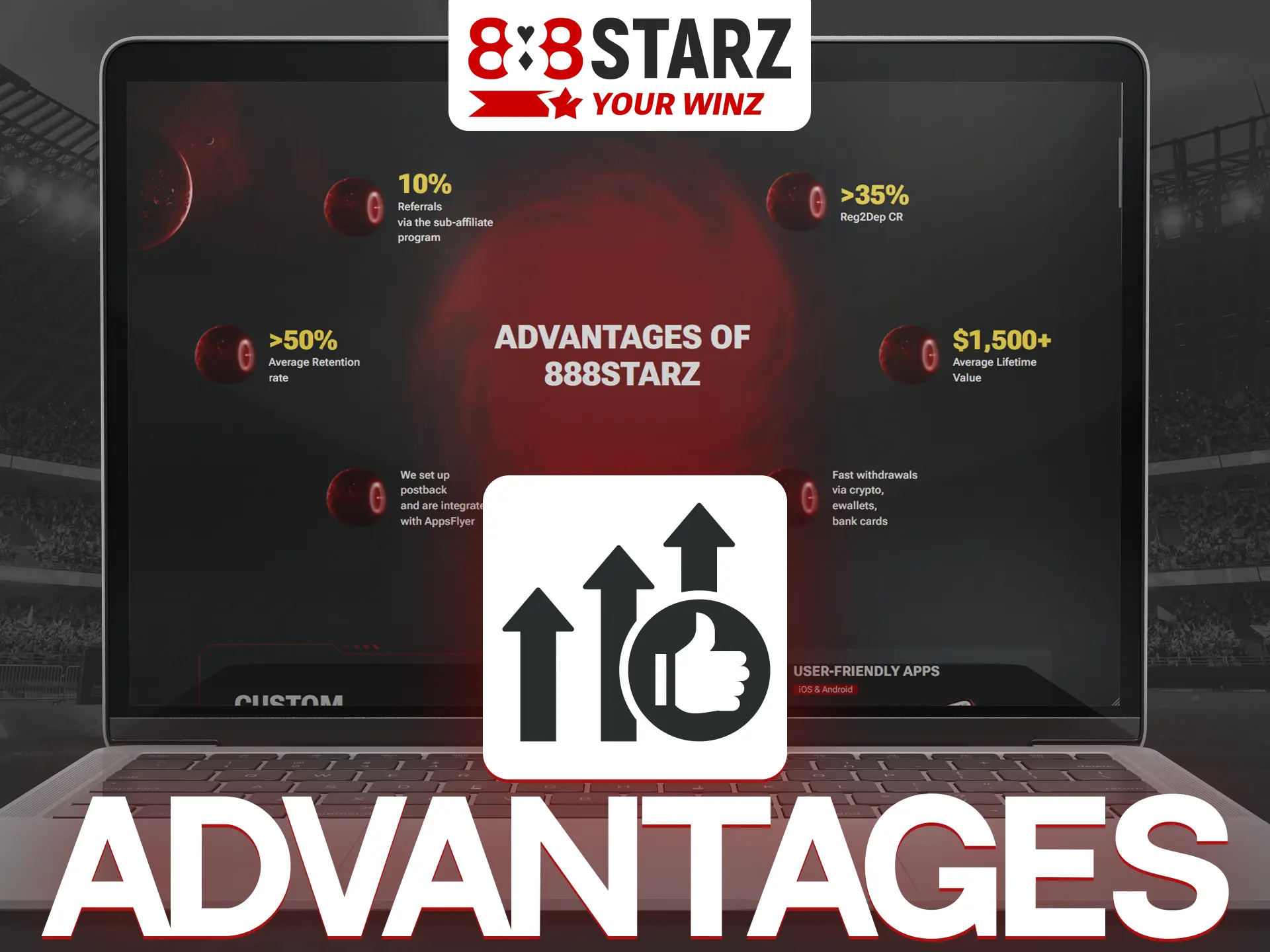 888Starz partners affiliate program offers numerous advantages.