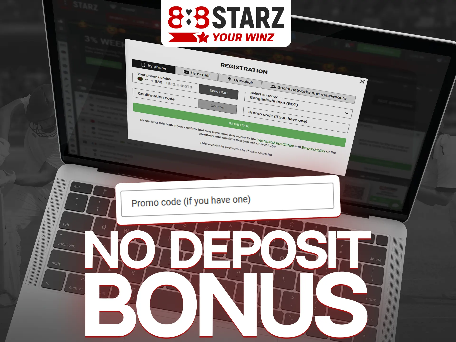 Activate promo code at 888Starz and get a bonus without having to make a deposit.