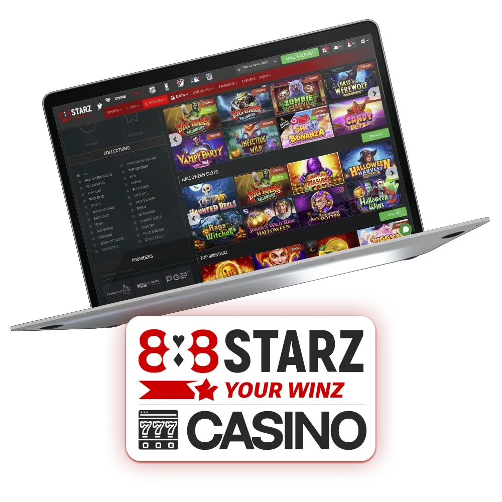 Play your favorite casino games at 888Starz platform.