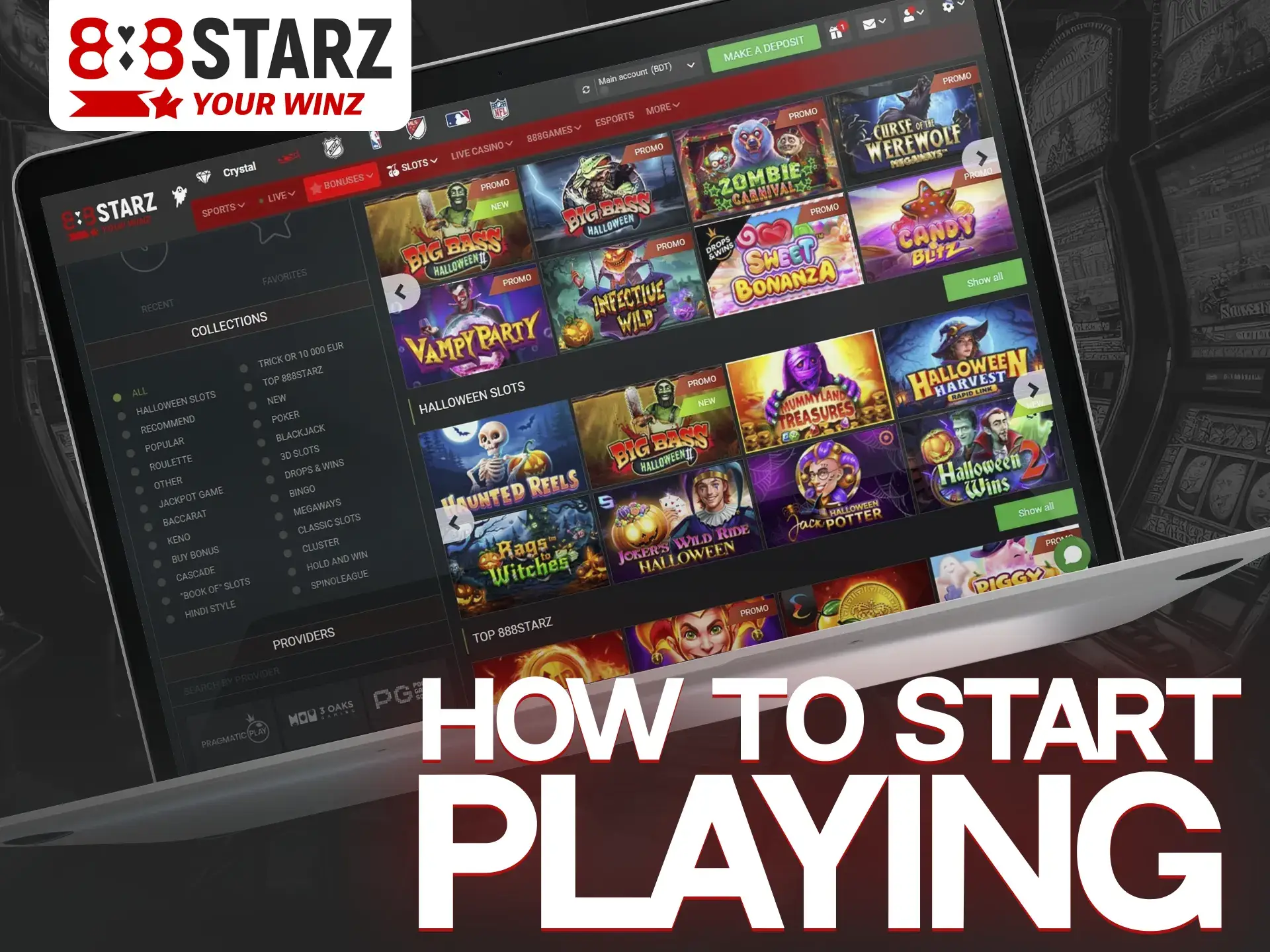 Getting started playing at 888Starz Casino is easy.