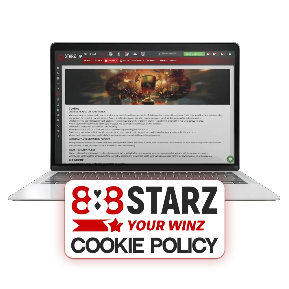 Detailed information about the cookie policy at 888Starz platform.