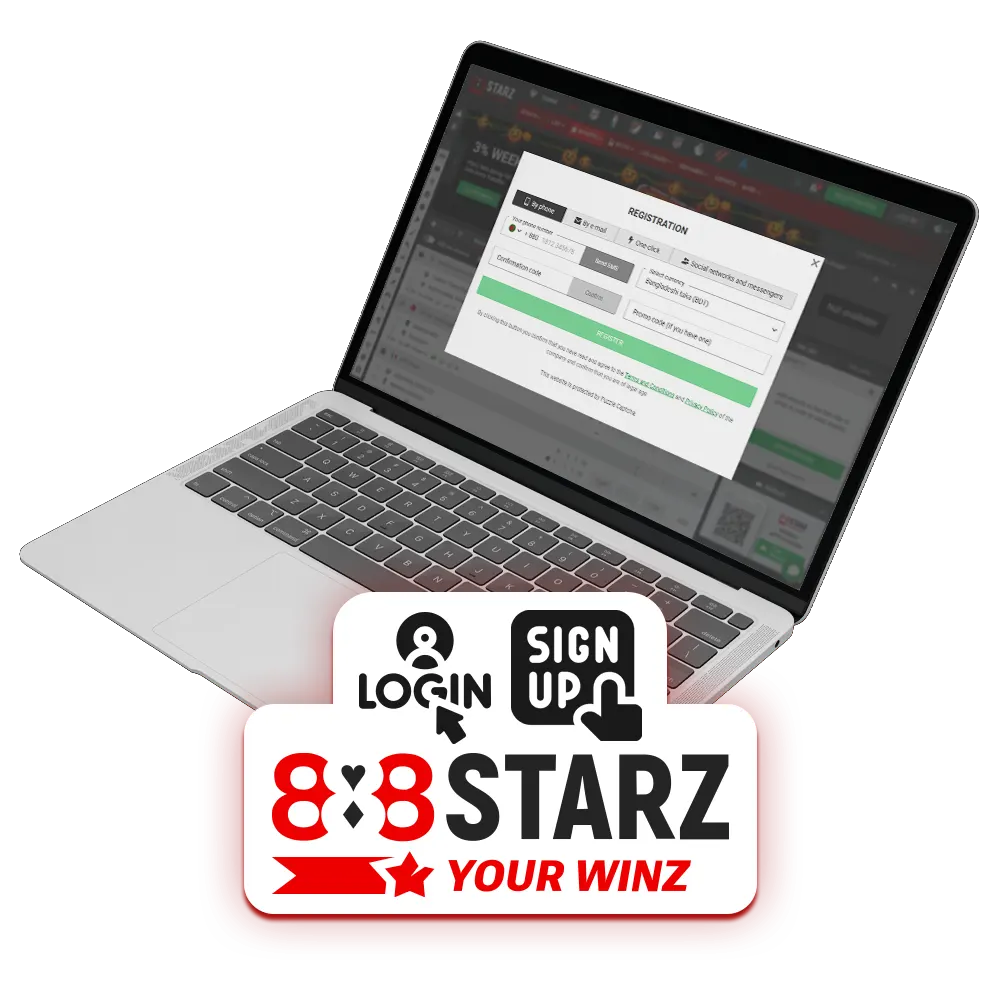 How to register or log into your account at 888Starz.