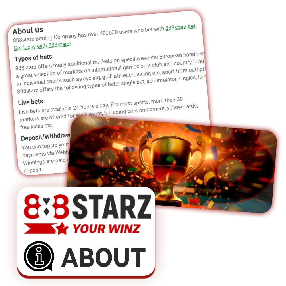 888Starz is a reliable casino and betting platform.