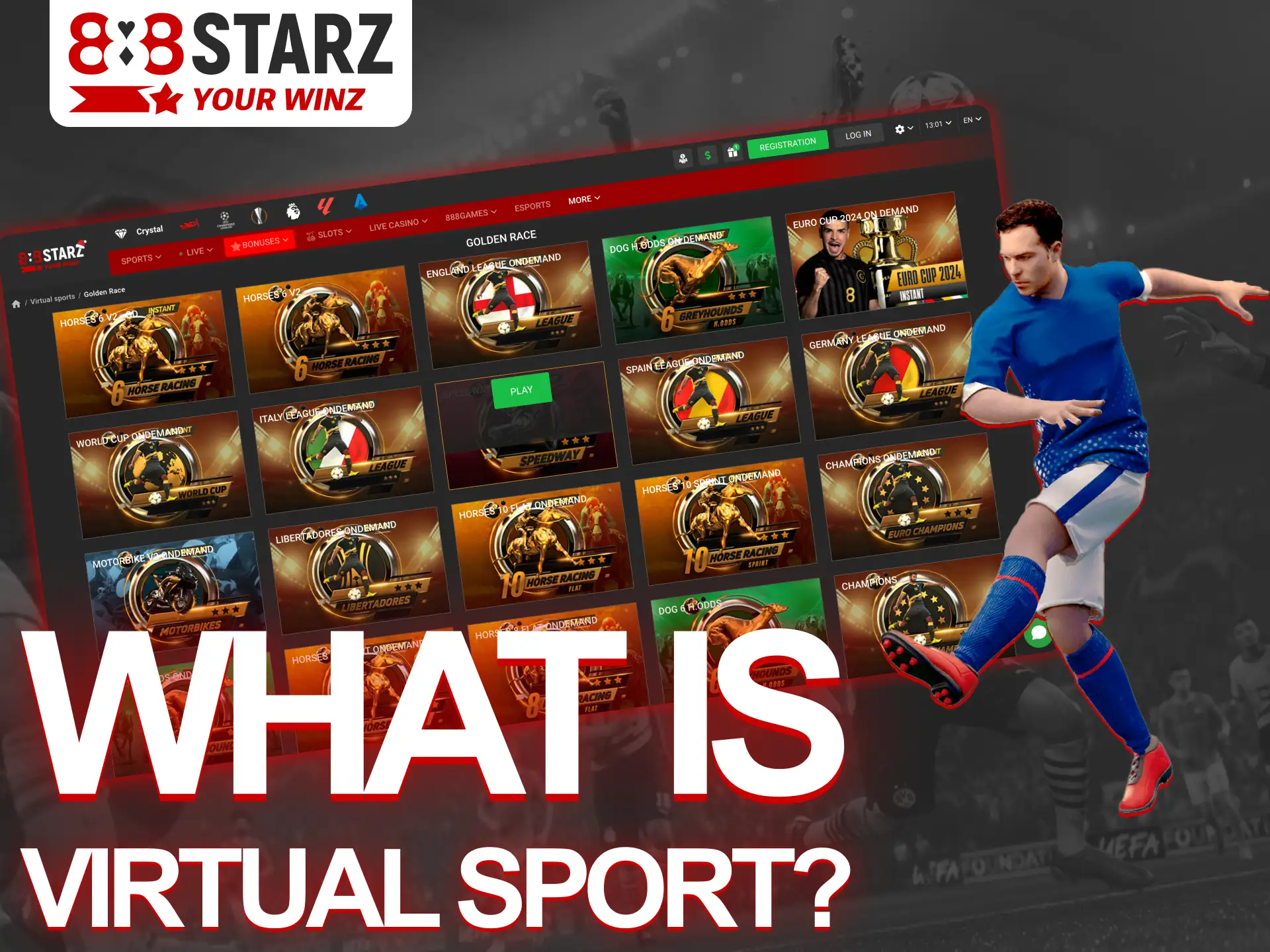 Find out what is virtual sports at 888Starz.