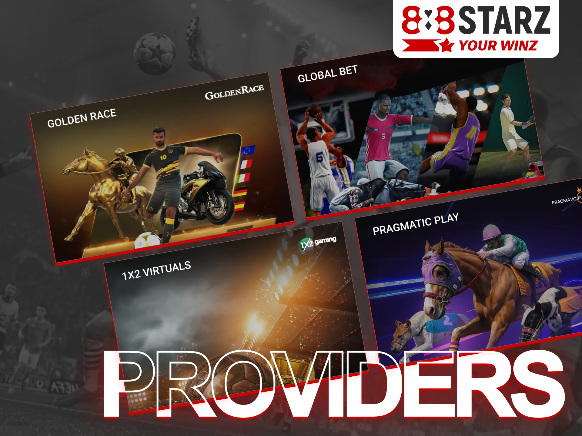 There are the best providers of virtual games at 888Starz.