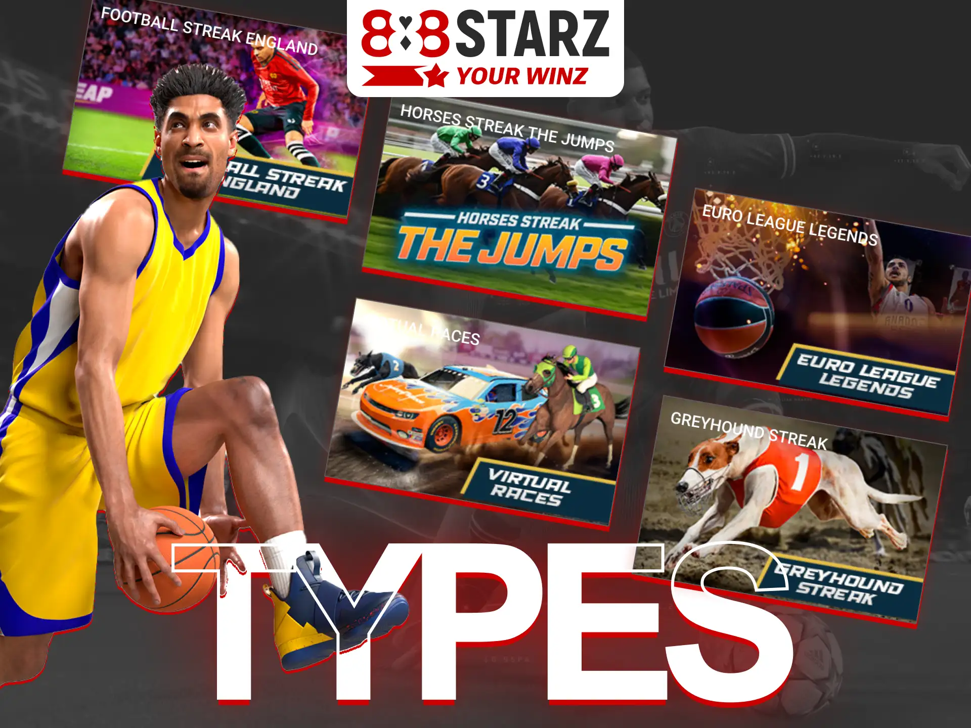 At 888Starz you can find virtual sports for any taste.