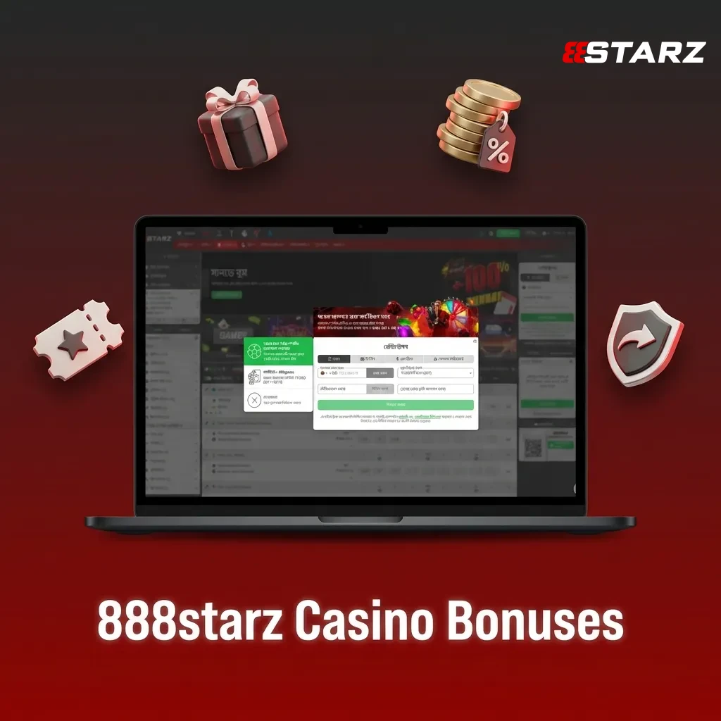 888starz Casino offers weekly reload bonuses, free spins, live casino cashback, and lottery draws for players in Bangladesh.