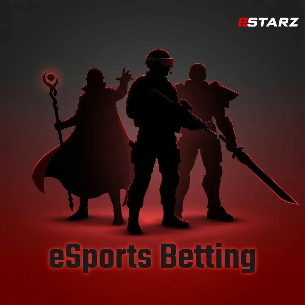 eSports betting interface showing Dota 2, CS 2, League of Legends, and StarCraft tournament options with live odds