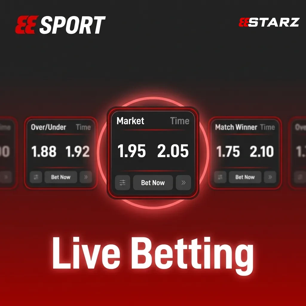 Live betting interface showing real-time odds updates for cricket, football, and tennis with cash-out options and streaming.