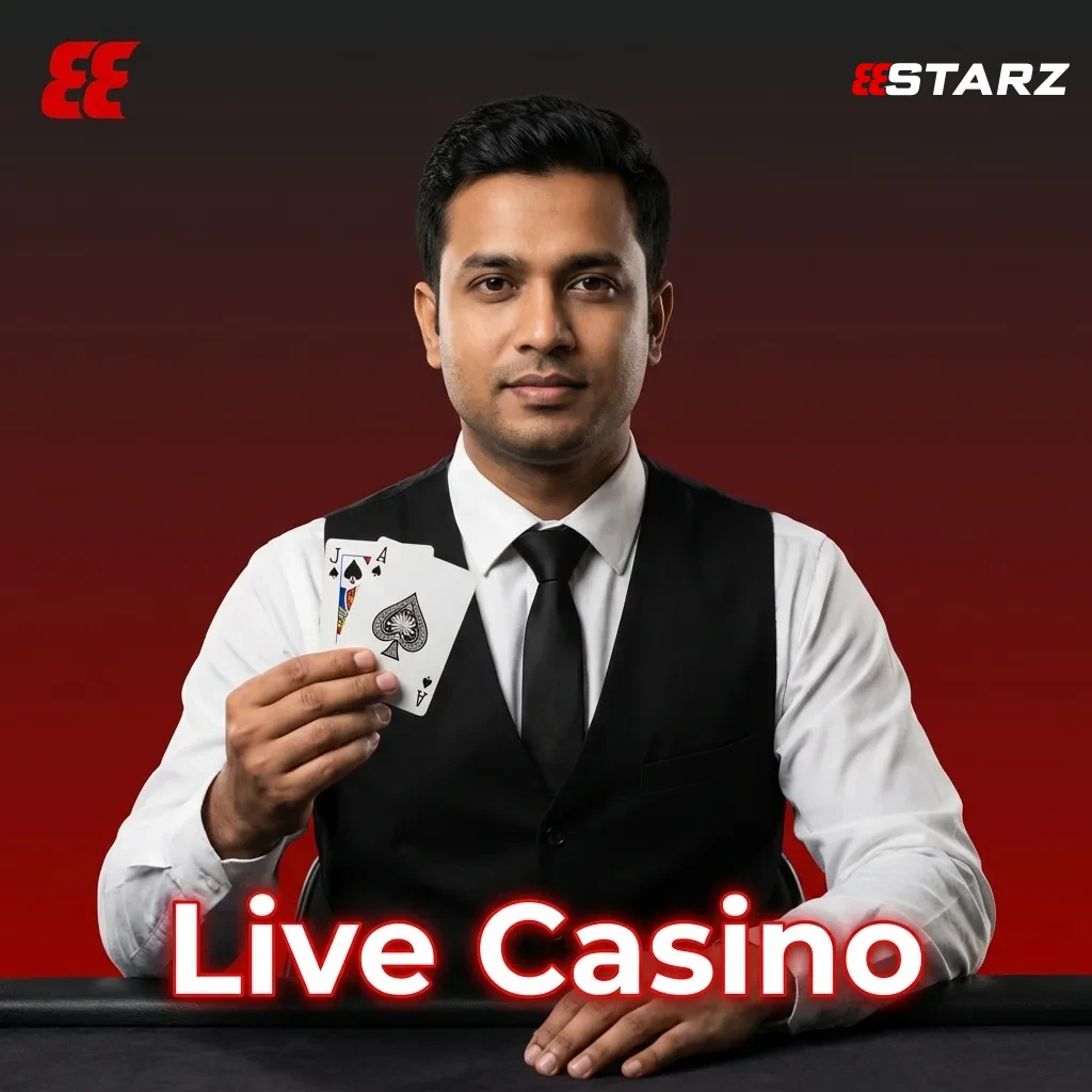 Real dealers host blackjack, roulette, baccarat, poker via HD streams with interactive chat functions and game shows