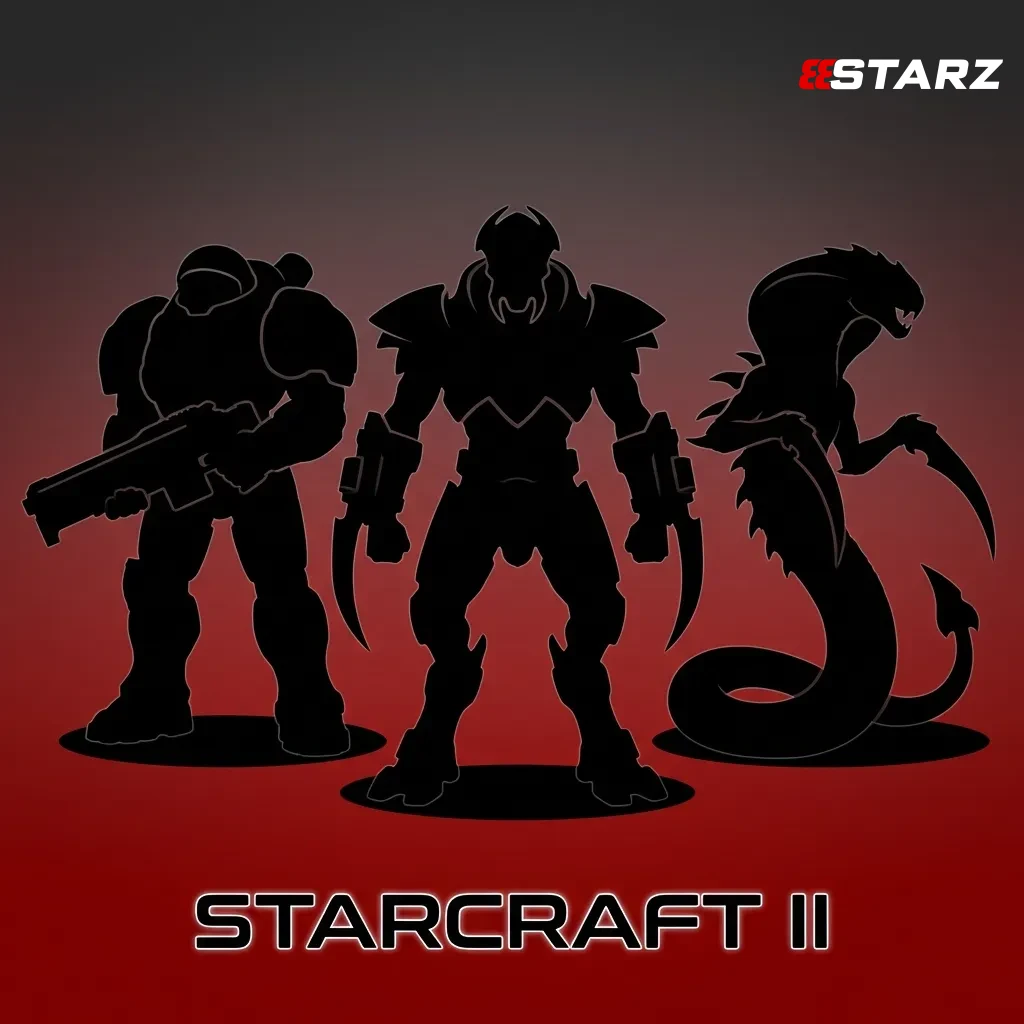 Starcraft II competitive gaming battle showing strategic real-time gameplay between professional esports players